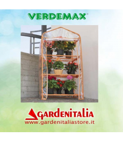 Serra per terrazzo e balcone mod. Azalea Colore Arancione 3 ripiani - Verdemax