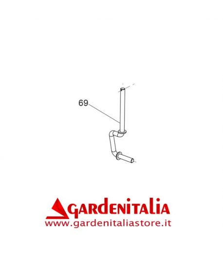 Braccio Supporto Ruotino Sinistro per Spazzola P 70 EVO Eurosystems Braccio Supporto Ruotino Sinistro per Spazzola P 70 EVO Eurosystems