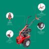 Trinciaerba falciatutto EUROSYSTEMS mod.P55 EVO - motore Loncin - Multi Attrezzo - Made in Italy