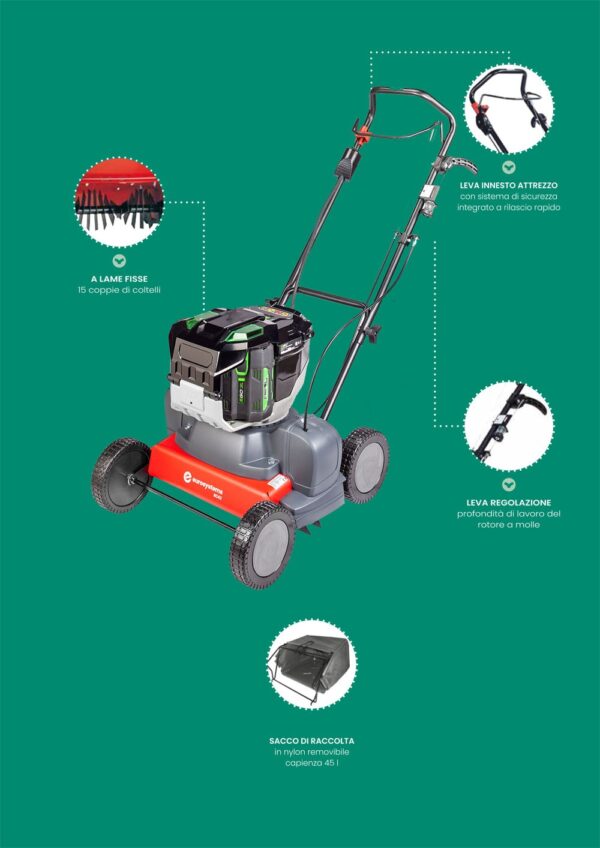 Arieggiatore Eurosystems SC42 motore EGO power+  Made in Italy (batterie non comprese)