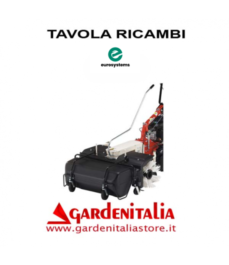 Esploso Ricambi Spazzola Frontale con Raccoglitore Eurosystems P 55/ MNF Made in Italy