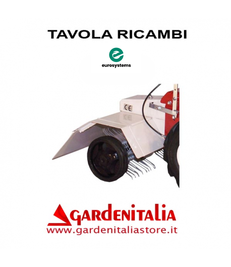 Esploso Ricambi Arieggiatore Prato a Molle Eurosystems P 70  Made in Italy