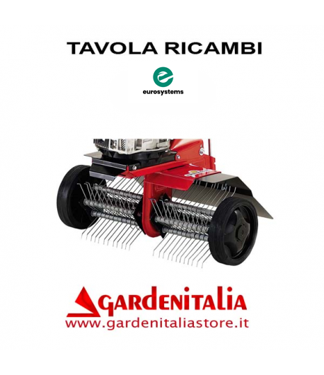 Esploso Ricambi Arieggiatore Prato a Molle Eurosystems  LA ZAPPA / TH 90 Made in Italy