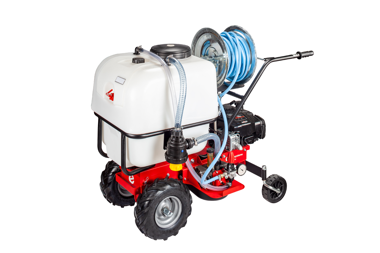Motocarriola Irroratrice trazionata EUROSYSTEMS mod. SPRAYER con motopompa con motore B&S 675 – MADE IN ITALY