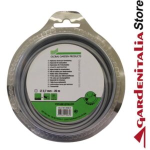 FILO NYLON PER DECESPUGLIATORE DIAMETRO 2,7 MM - 20 MT. SEZIONE QUADRATA