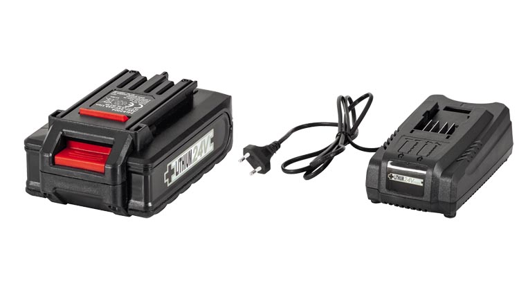 Motosega a Batteria al Litio 24 V – 4,0 Ah Grizzly AKS 2440 – Barra e Catena OREGON da 25 cm di taglio