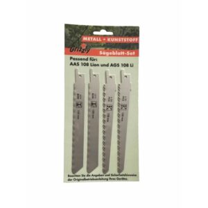 SET 4 LAME DA PLASTICA/METALLO PER SEGA DA GIARDINO AAS 108 LION