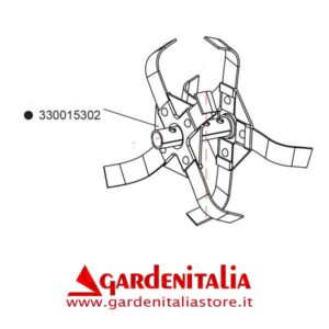 Fresa SINISTRA - I^ e II^ Stella per motocoltivatore RTT2 Eurosystems