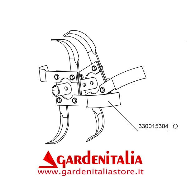 Fresa DESTRA – I^ e II^ Stella per motocoltivatore RTT3 Eurosystems
