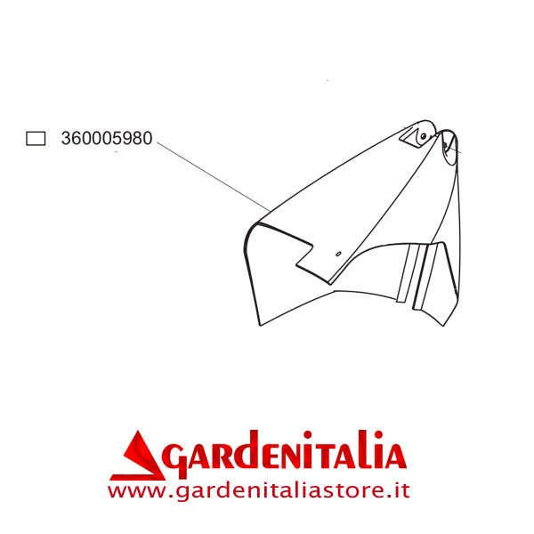 Cofano Corto Rosso per Motozappa Serie EURO 5 EVO