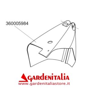 Cofano Supporto Stegola Corto Rosso per Motozappa Serie EURO 5 EVO 2+1