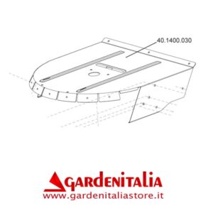 Carter Anteriore per Tosaerba Falciatutto  P 70 EVO Eurosystems