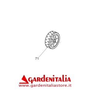 Ruota Gomma 175x55 D.20 per Spazzola Frontale P 70 EVO Eurosystems