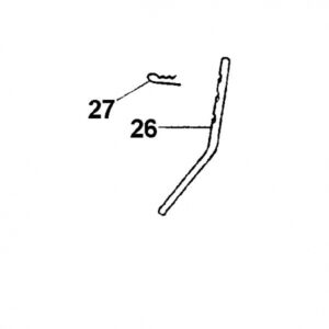 Timone Posteriore con Spilla di Sicurezza per Motozappa TH 90 /LA ZAPPA